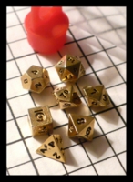 Dice : Dice - Dice Sets - Chessex Micro Metal Poly Set Brass - Gen Con Aug 2010